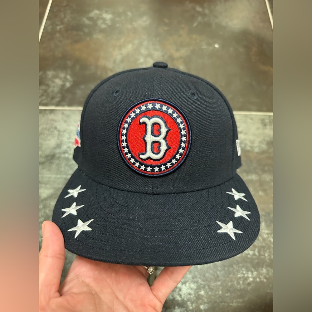 HT32 New Era Boston Red Sox 2018 All-Star Game Workout Patch Fitted Cap Size 7